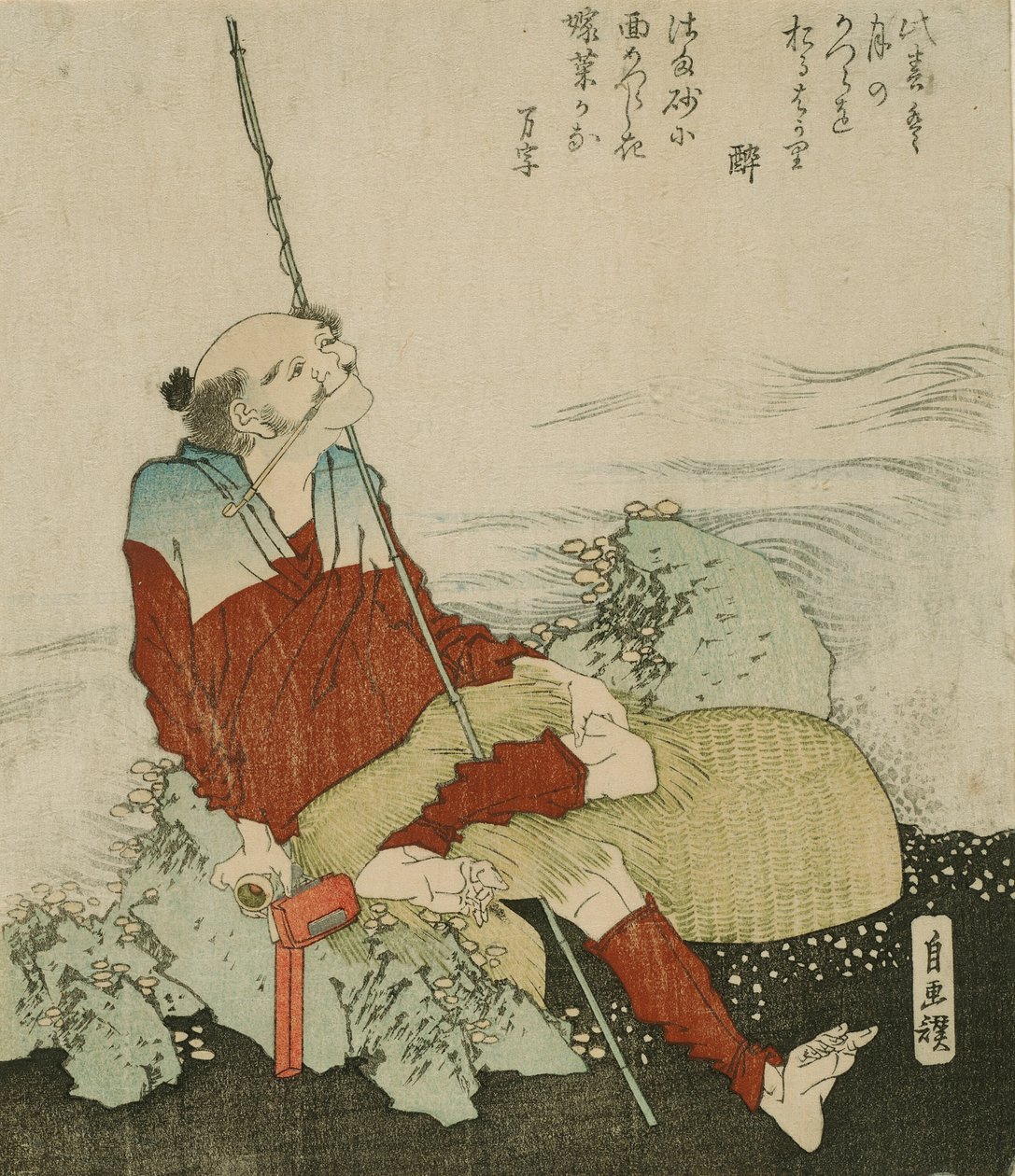 Autoportrét jako rybář od Katsushika Hokusai