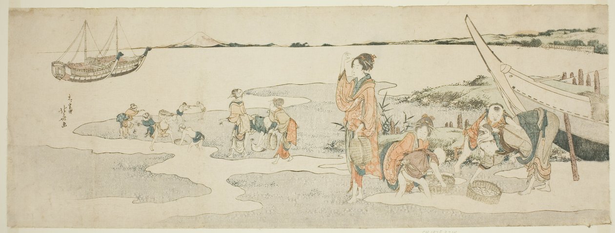 Sběr měkkýšů od Katsushika Hokusai