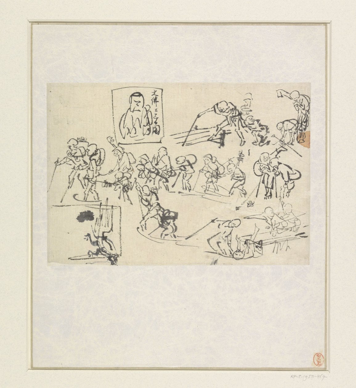 Náčrtky Shishi od Katsushika Hokusai