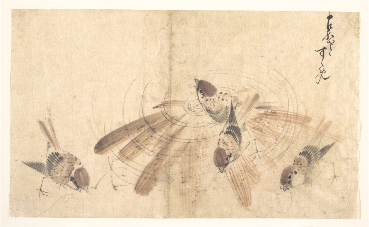 Vrabci od Katsushika Hokusai