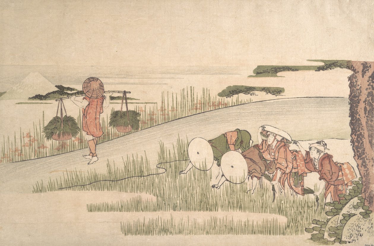 Jaro v rýžových polích, ca. 1800, ca. 1800. od Katsushika Hokusai