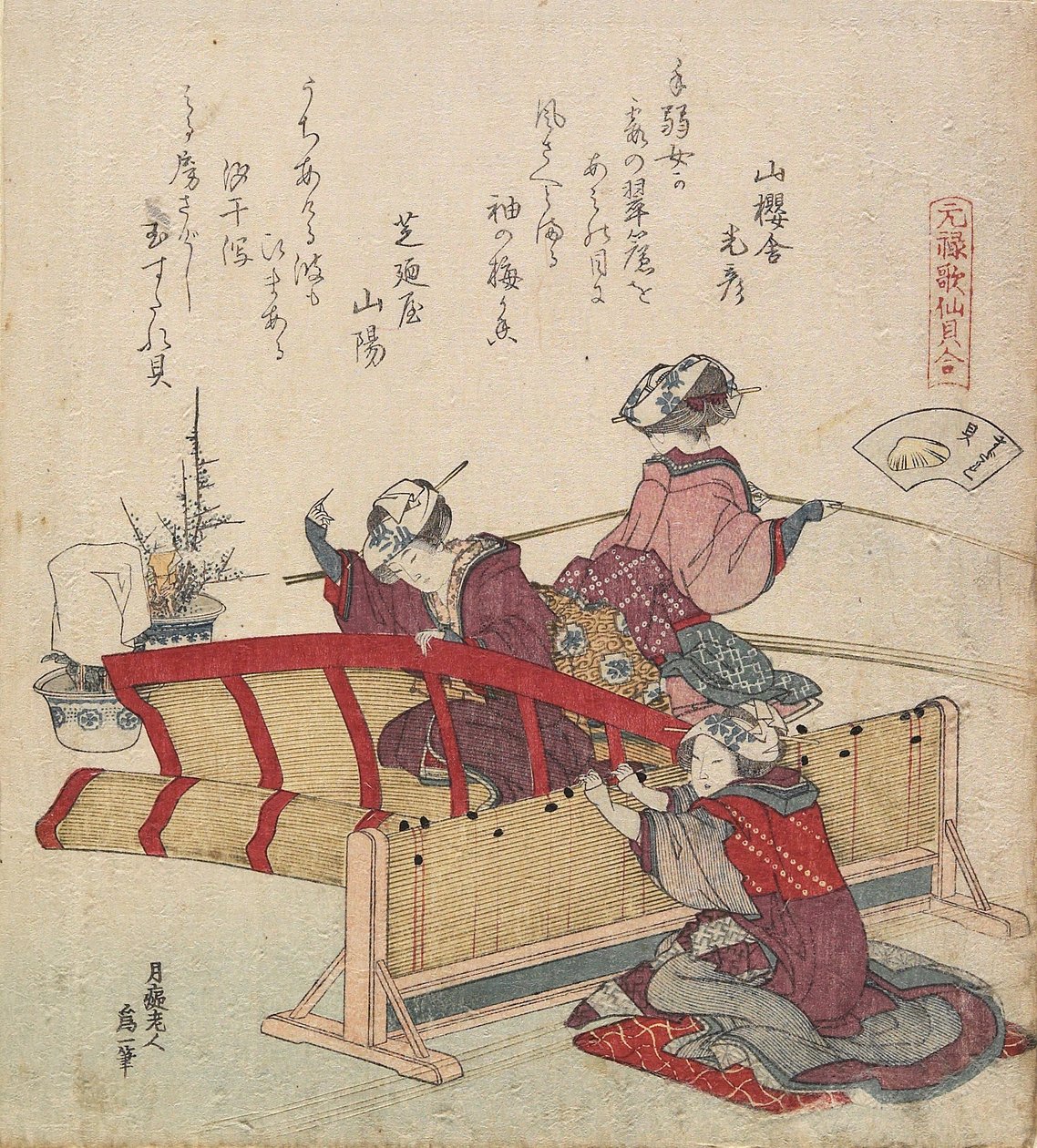 Sudare Seashell, c. 1828 od Katsushika Hokusai