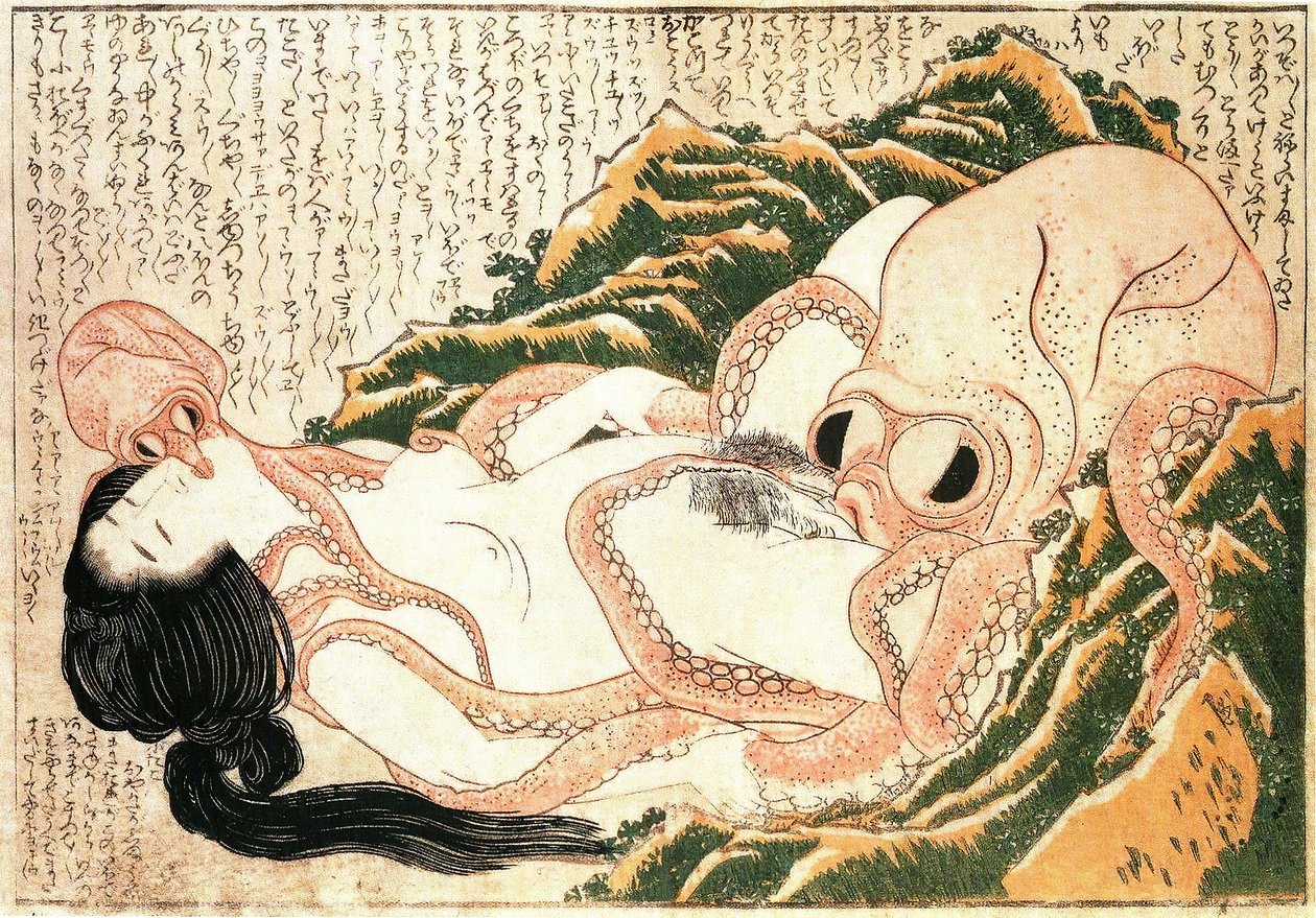 Sen manželky rybářů od Katsushika Hokusai