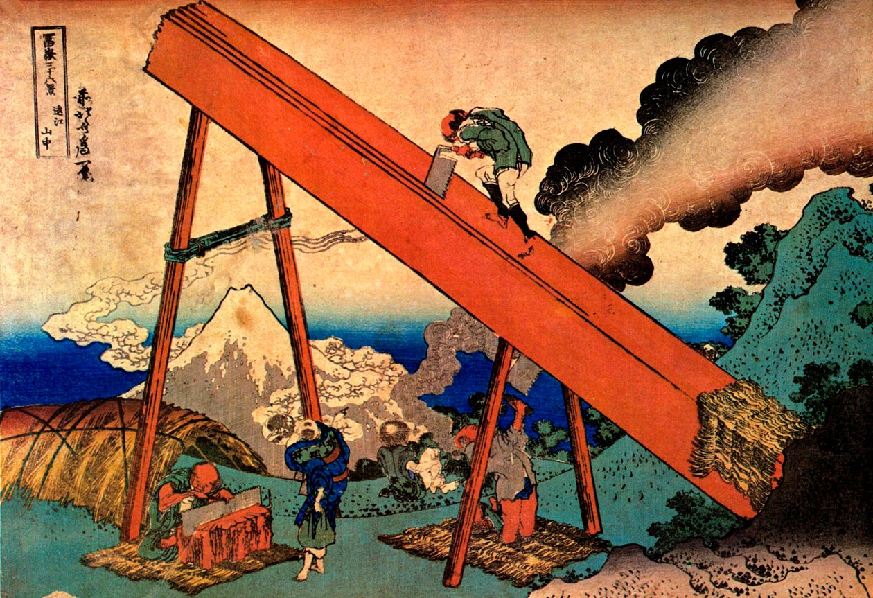 Fuji z hor Totomi, 1830-1833. od Katsushika Hokusai