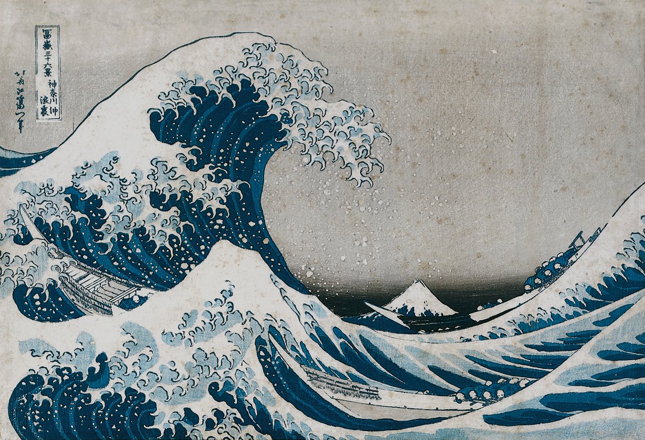 Velká vlna u Kanagawy, ze série "36 pohledů na Mt.Fuji" od Katsushika Hokusai