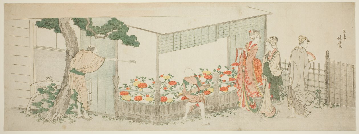 Pivoňková show od Katsushika Hokusai