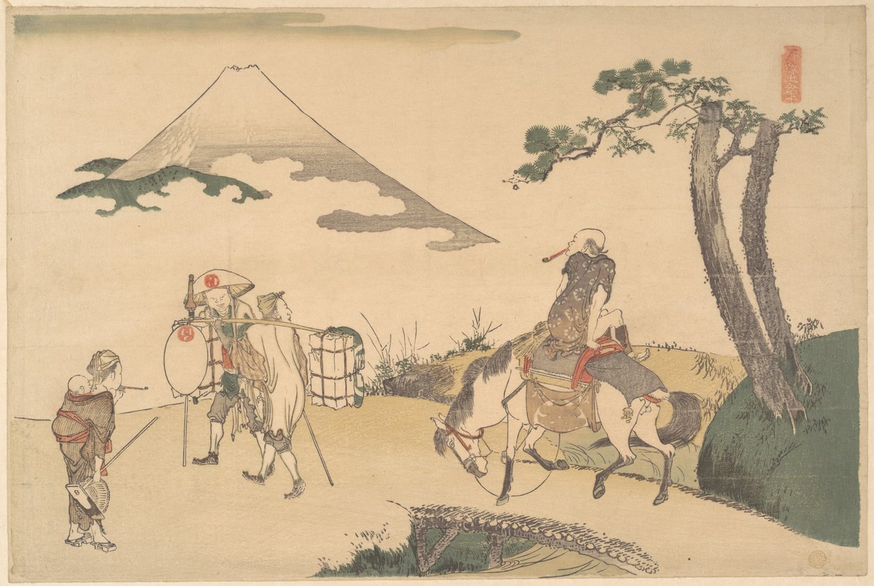 Vrchol hory Fuji od Katsushika Hokusai
