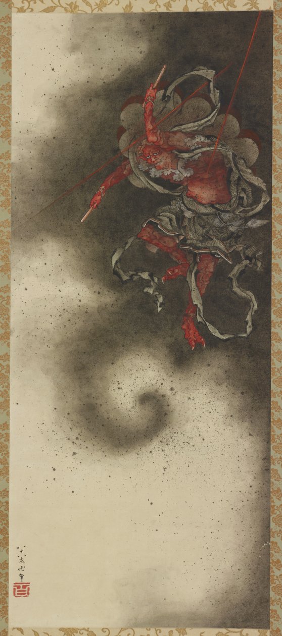 Bůh hromu, období Edo od Katsushika Hokusai