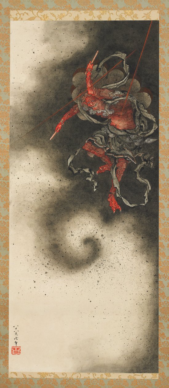Bůh hromu, období Edo od Katsushika Hokusai