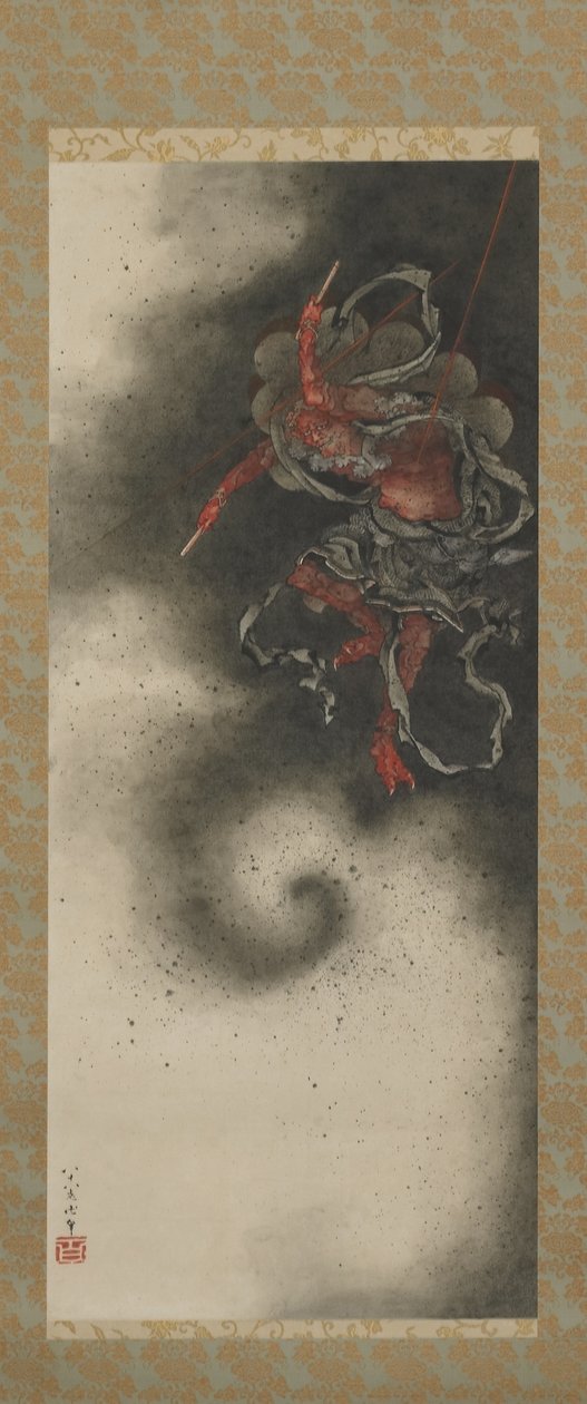 Bůh hromu, období Edo od Katsushika Hokusai