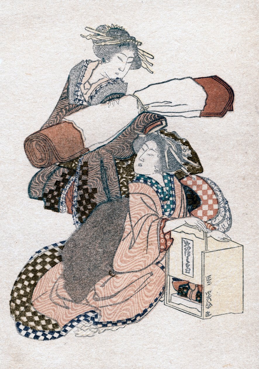 Dvě japonské ženy, c1780-1849. od Katsushika Hokusai
