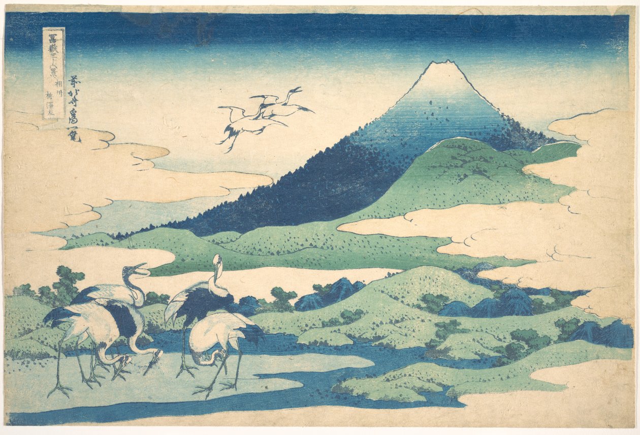 Panství Umezawa v provincii Sagami (Sōshū Umezawa zai), ze série „Třicet šest pohledů na horu Fuji“ (Fugaku sanjūrokkei) od Katsushika Hokusai