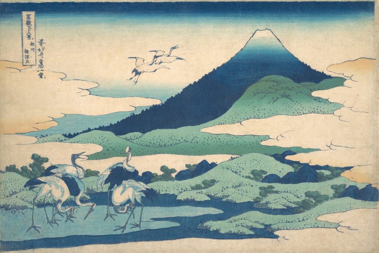 „Manor Umezawa v provincii Sagami“ ze série Třicet šest pohledů na horu Fuji ..., ca. 1830-32. od Katsushika Hokusai