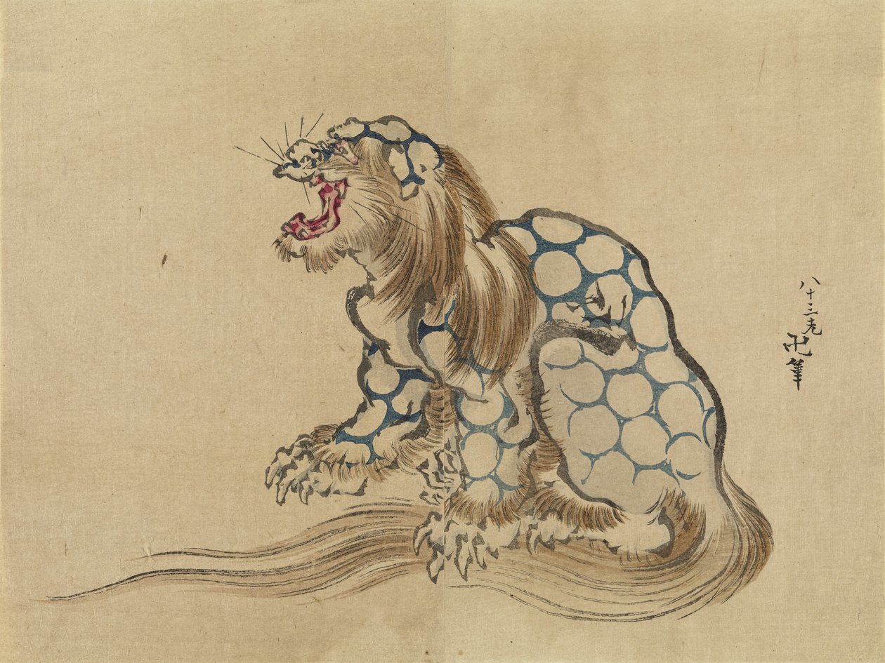 Bez názvu, c. 1890 (dřevotisk, inkoust a barva na papíře) od Katsushika Hokusai
