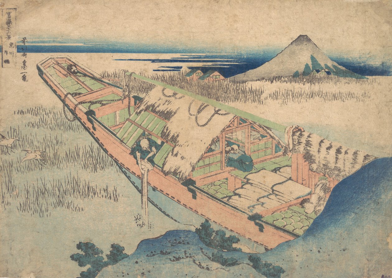 Ushibori v provincii Hitachi Joshu Ushibori, ze série Třicet šest pohledů na ..., ca. 1830-32. od Katsushika Hokusai