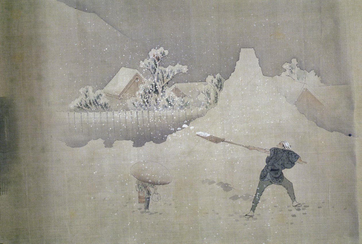 Pohled na Mt.Fuji, z malovaného svitku Dvanáct pohledů na Mt.Fuji od Katsushika Hokusai