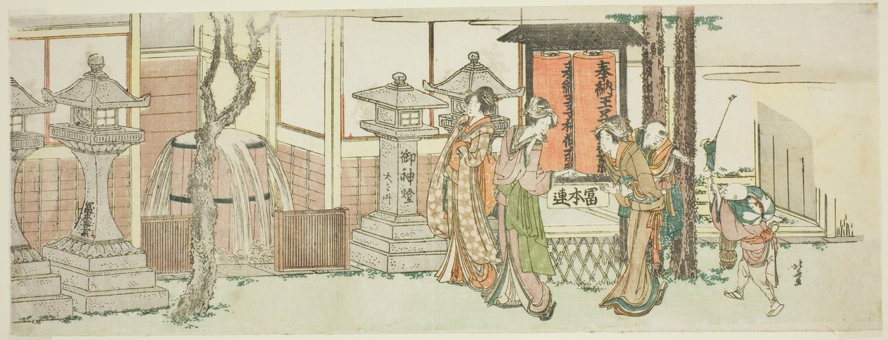Návštěva svatyně Oji Inari od Katsushika Hokusai