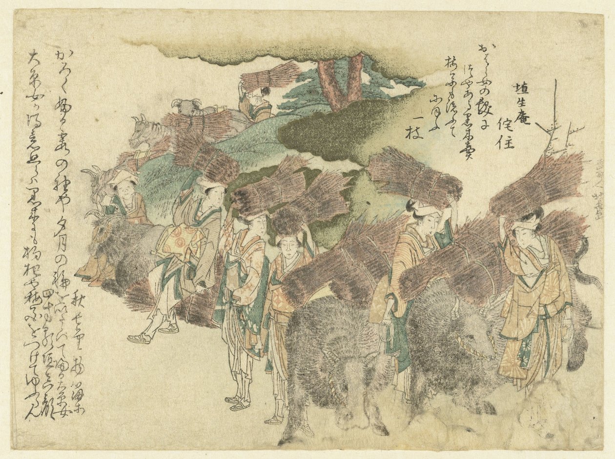 Ženy z vesnice Ôhara od Katsushika Hokusai