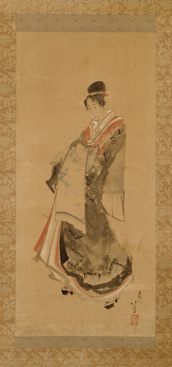 Procházející se kurtizána od Katsushika Hokusai