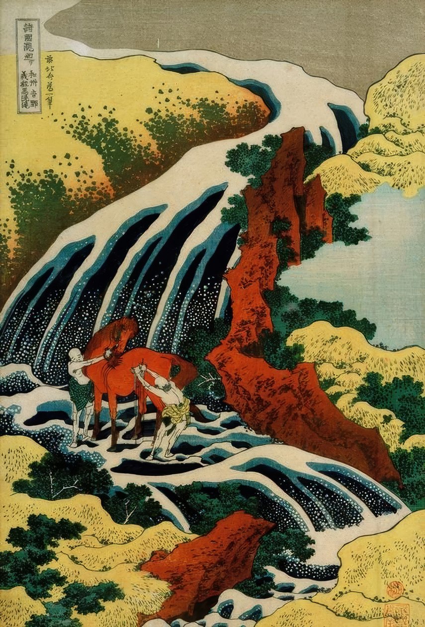 Vodopád Yoshino od Katsushika Hokusai