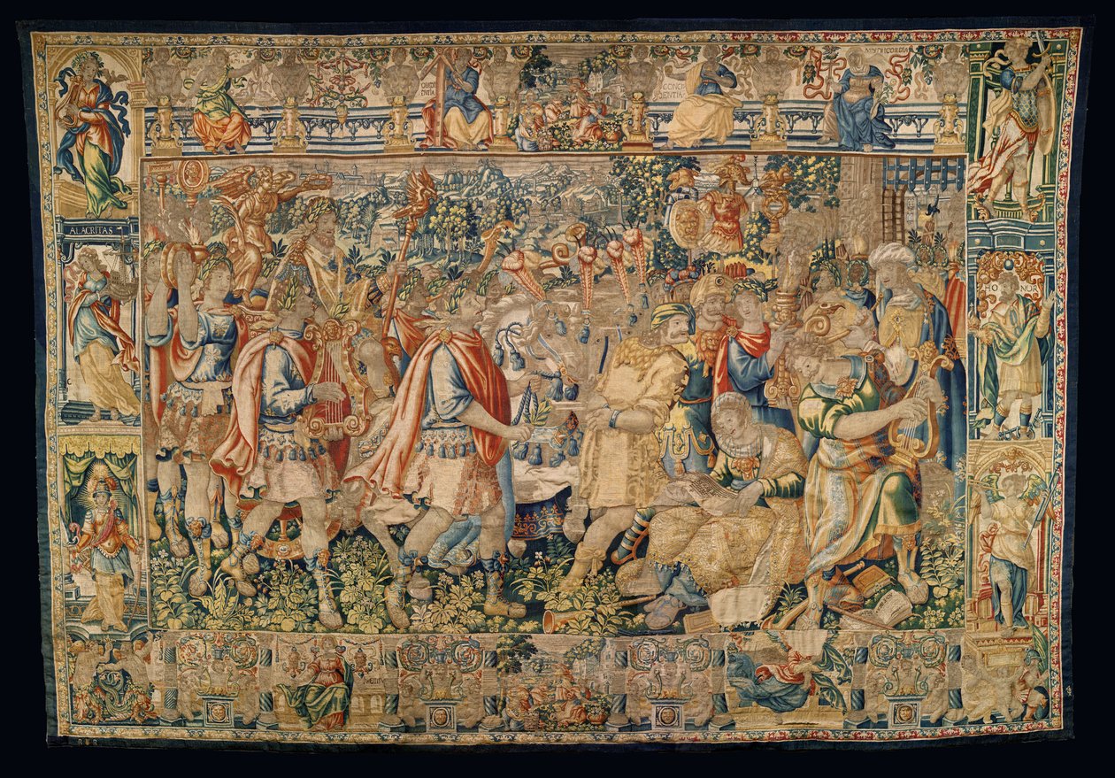 Farní muzeum tapisérií (Pastrana Parish Museum of Tapestries). Vlámský gobelín. Karel Veliký, triumfální vstup do Karmánie (Alexandr Veliký, Triumfální vstup do Karmánie). od Alec Hunter