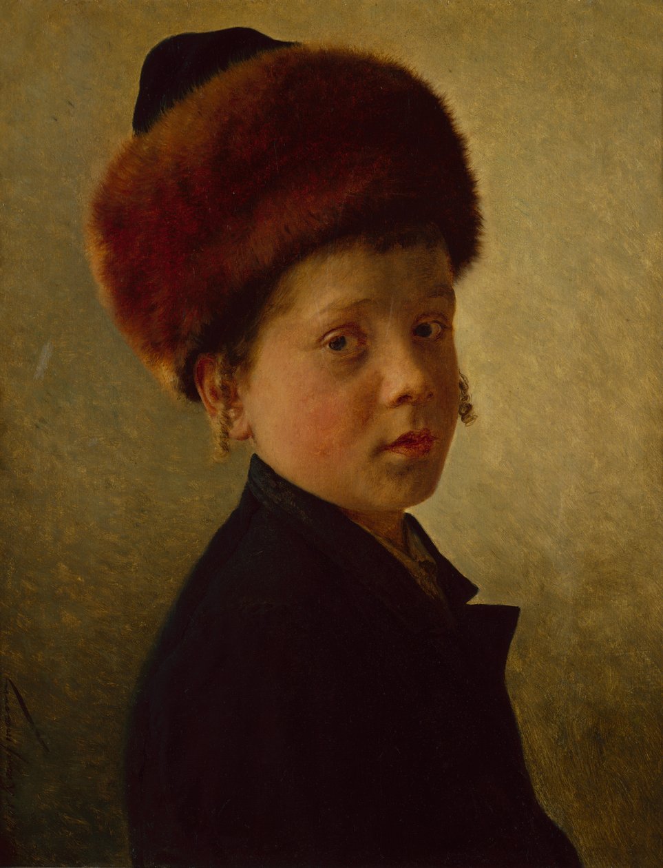 Portrét mladého chlapce (olej na plátně) od Kaufmann Isidor