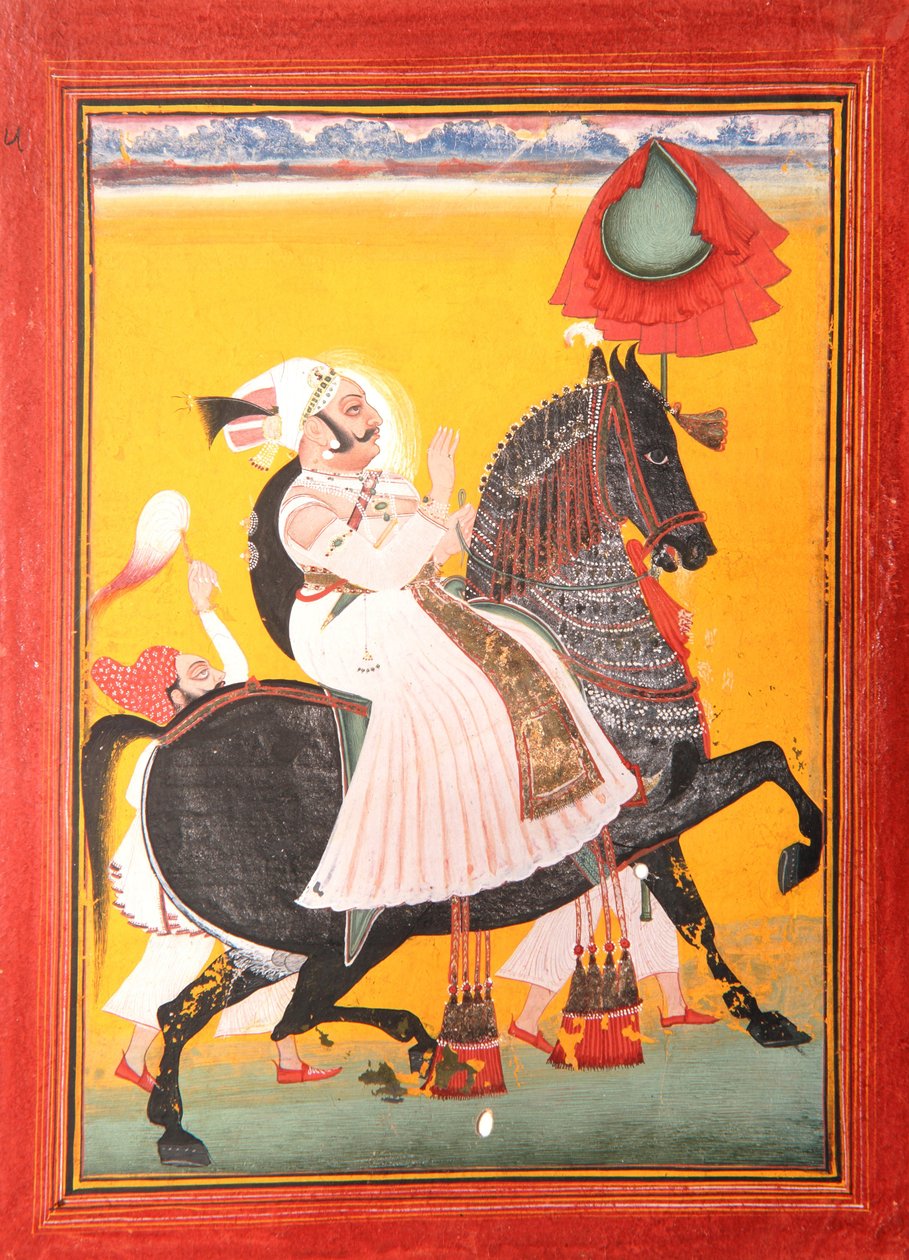 Rawat Ragho Das, 1778 (neprůhledná wc a zlato na papíře) od Kavala