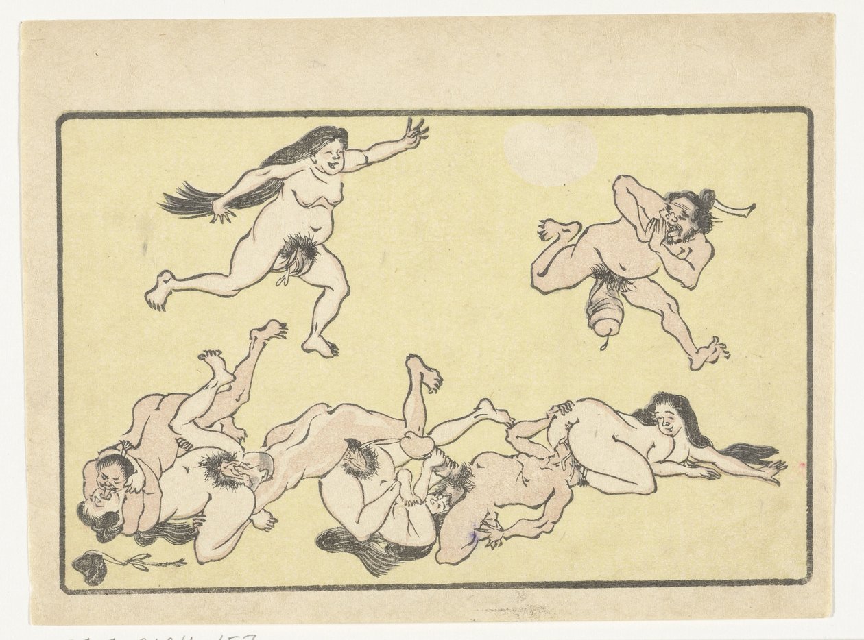Orgie The Big Tail (název série) od Kawanabe Kyosai