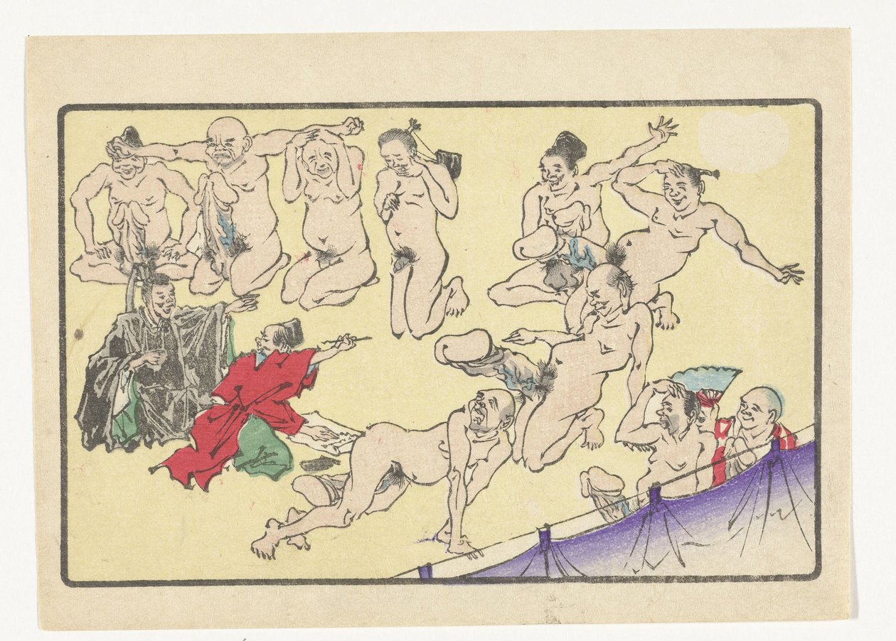 soutěž o penis The Big Tail (název série) od Kawanabe Kyosai
