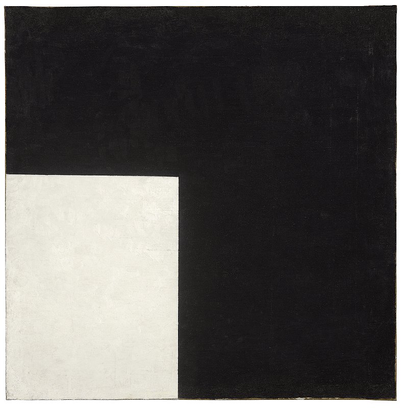 . Čeština: Černobílý. Složení suprematisty od Kazimir Severinovich Malevich