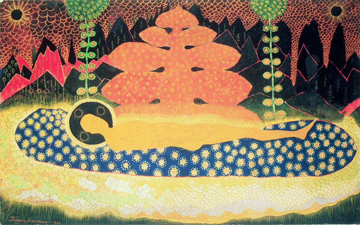 Složení, 1908 (kvaš na kartě) od Kazimir Severinovich Malevich