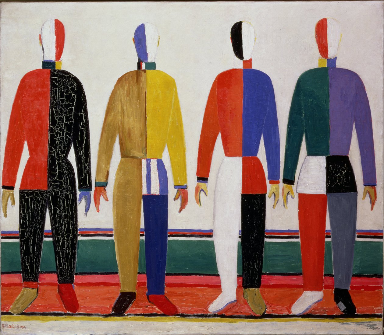 Sportovci aneb Suprematismus v obrysech sportovců, 1928-32 od Kazimir Severinovich Malevich