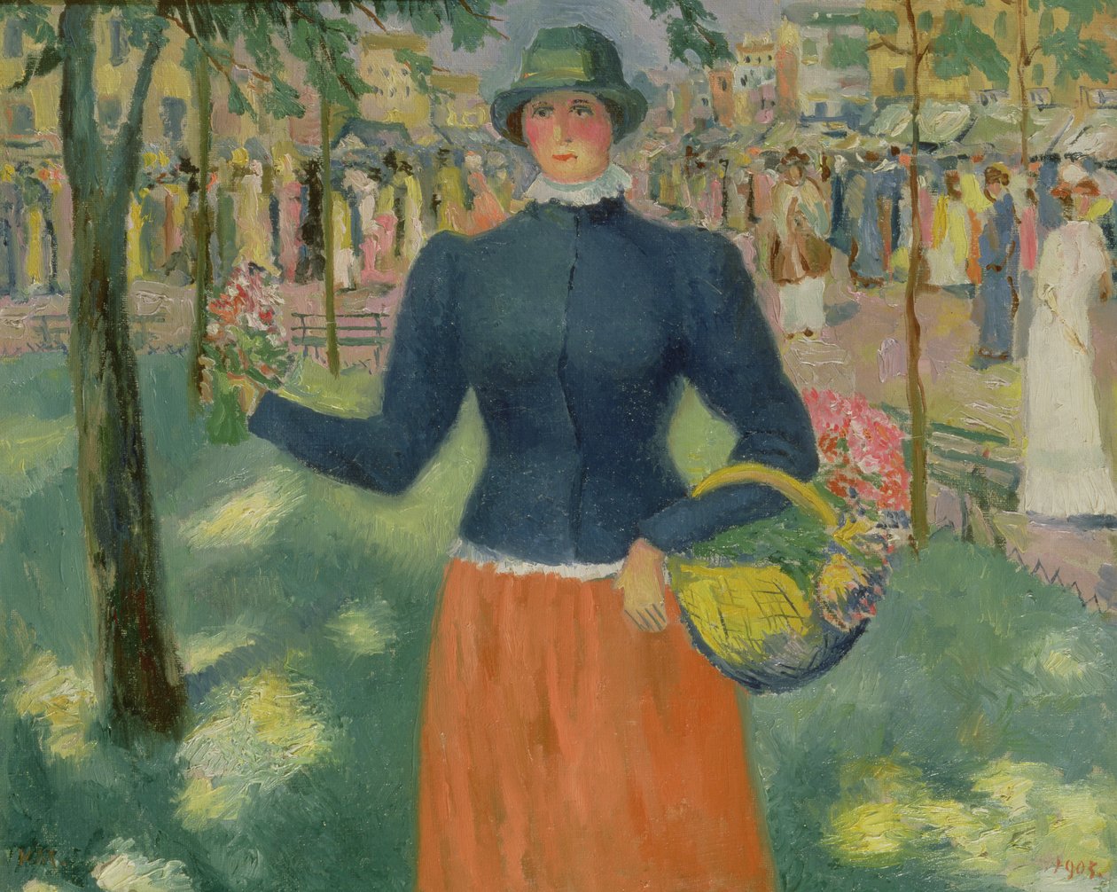 Studie prodavače květin, 1903 od Kazimir Severinovich Malevich