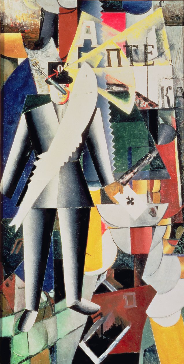 Letec, 1914 od Kazimir Severinovich Malevich