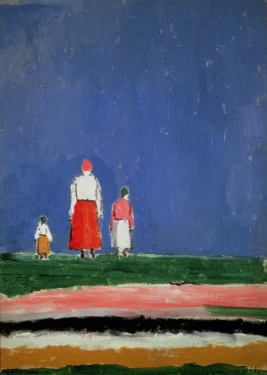 Tři postavy, 1913-28 od Kazimir Severinovich Malevich