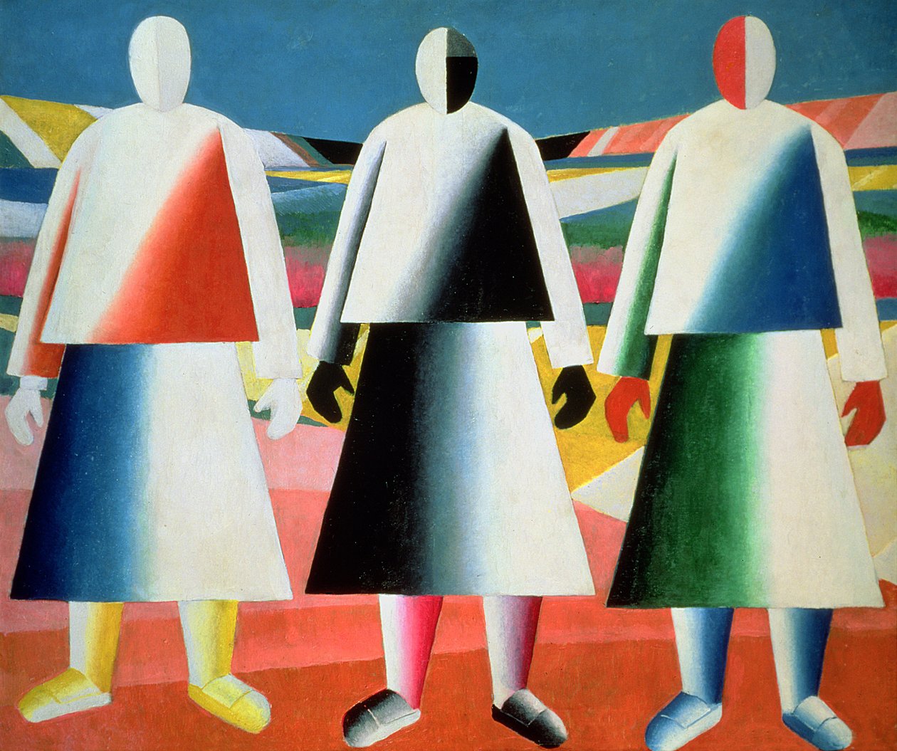 Mladé dívky v poli, 1928-32 od Kazimir Severinovich Malevich