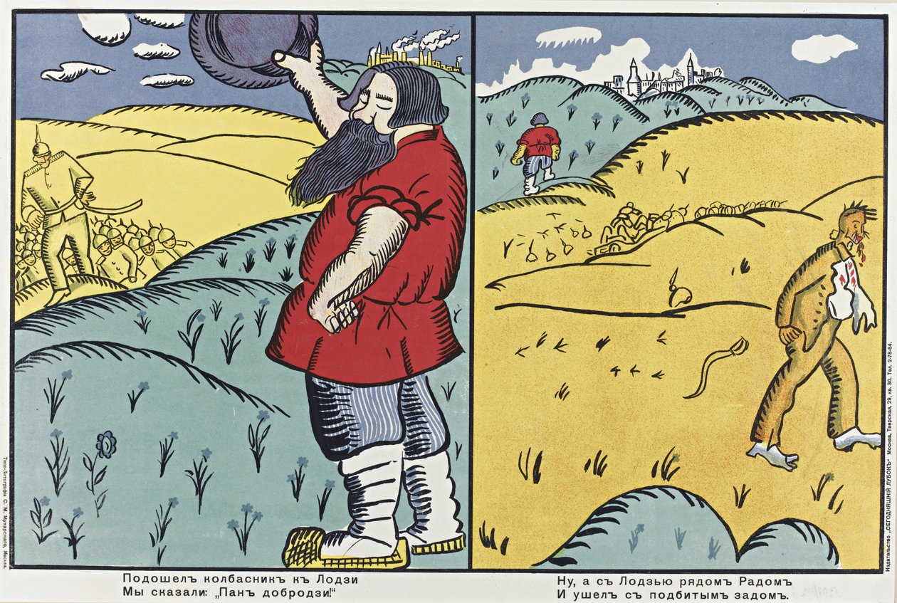 Přišel řezník do Lodže..., 1914-1915 od Kazimir Severinovich Malevich