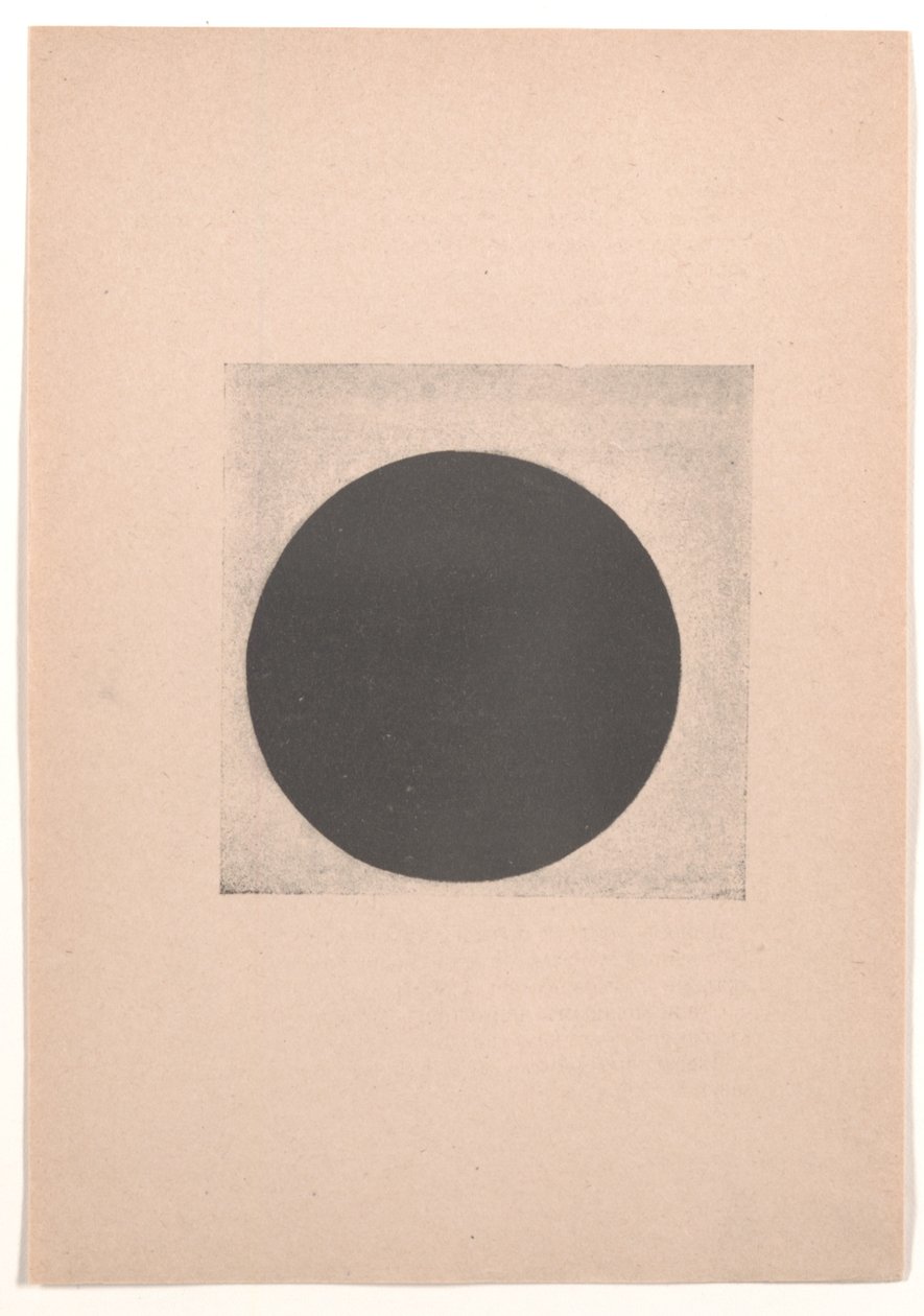 Černý kruh za „Od kubismu a futurismu k suprematismu: Nový realismus v malířství“ od Kazimir Severinovich Malevich
