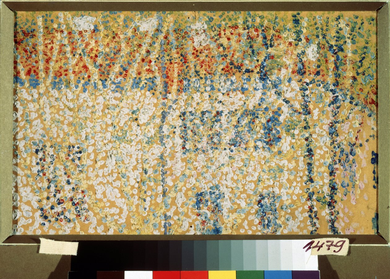 Krajina (Krajina). Dílo Kazimira Severinoviče Maleviče (Malevich, Malevic) (1878-1935), olej na kartonu od Kazimir Severinovich Malevich