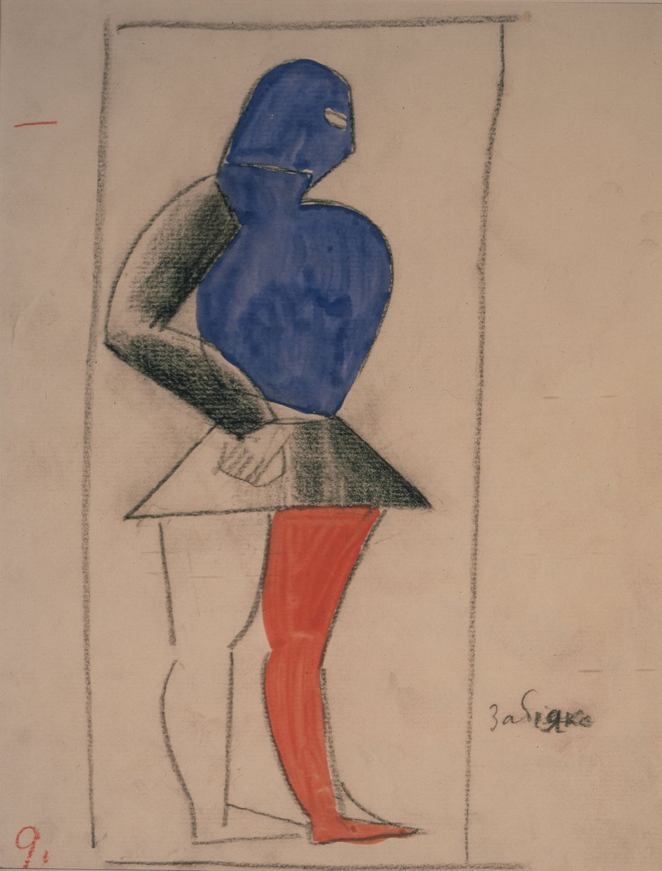 Surovec. Kostýmní návrh opery Vítězství nad sluncem od A. Kruchenycha od Kazimir Severinovich Malevich