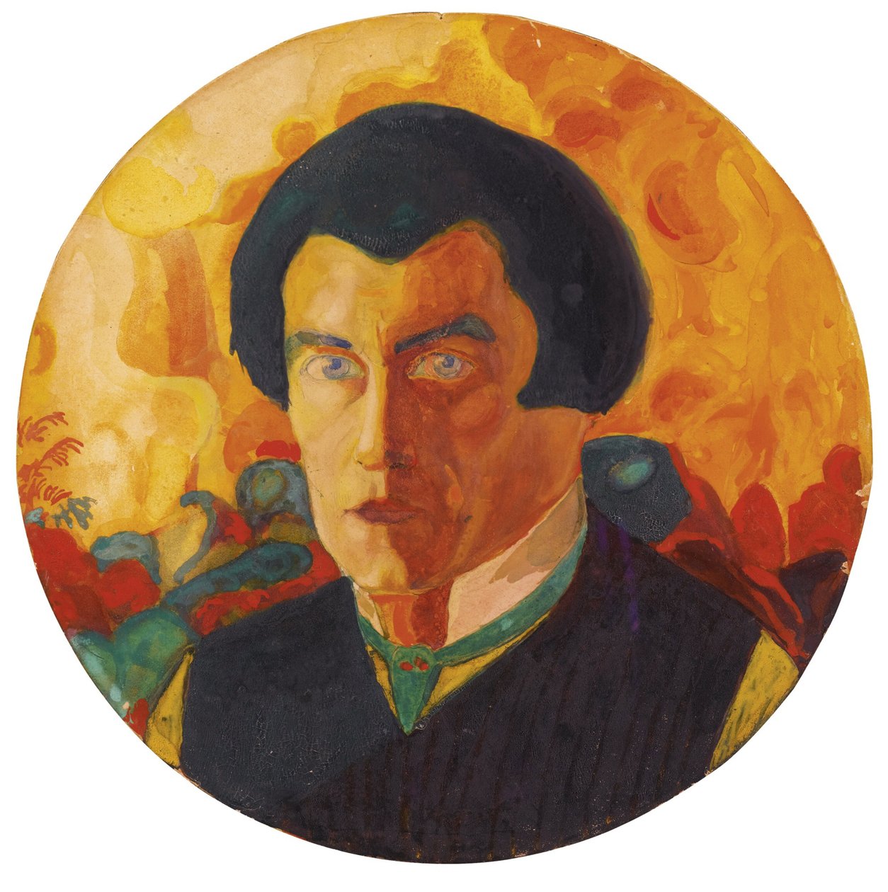 Autoportrét 1908-1910 - Painture de Casimir Severinovich Malevitch (Malvich, Malvik) (16-17), od Kazimir Severinovich Malevich