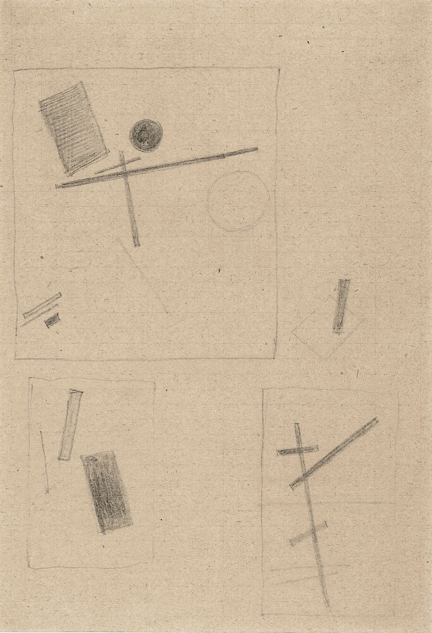 Suprematistická kresba od Kazimir Severinovich Malevich