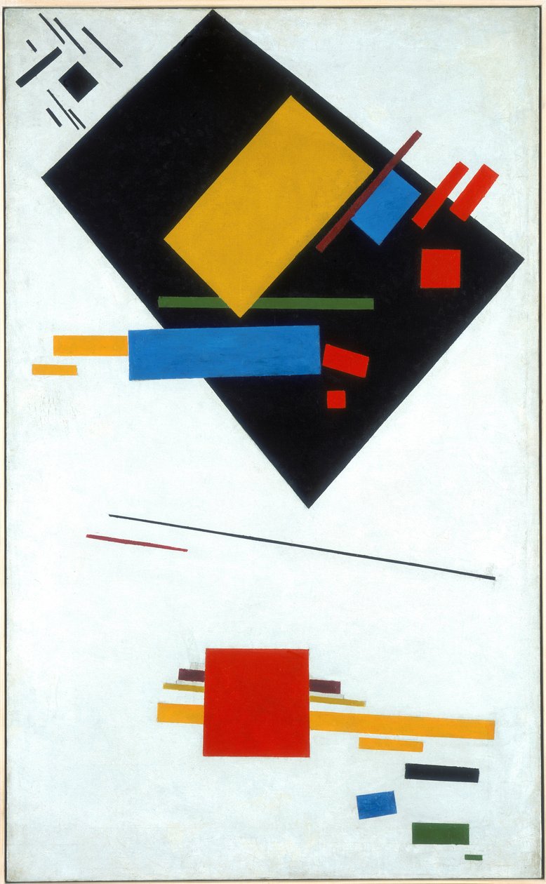 Suprematistický obraz Černý lichoběžník a Rudé náměstí, 1915 od Kazimir Severinovich Malevich