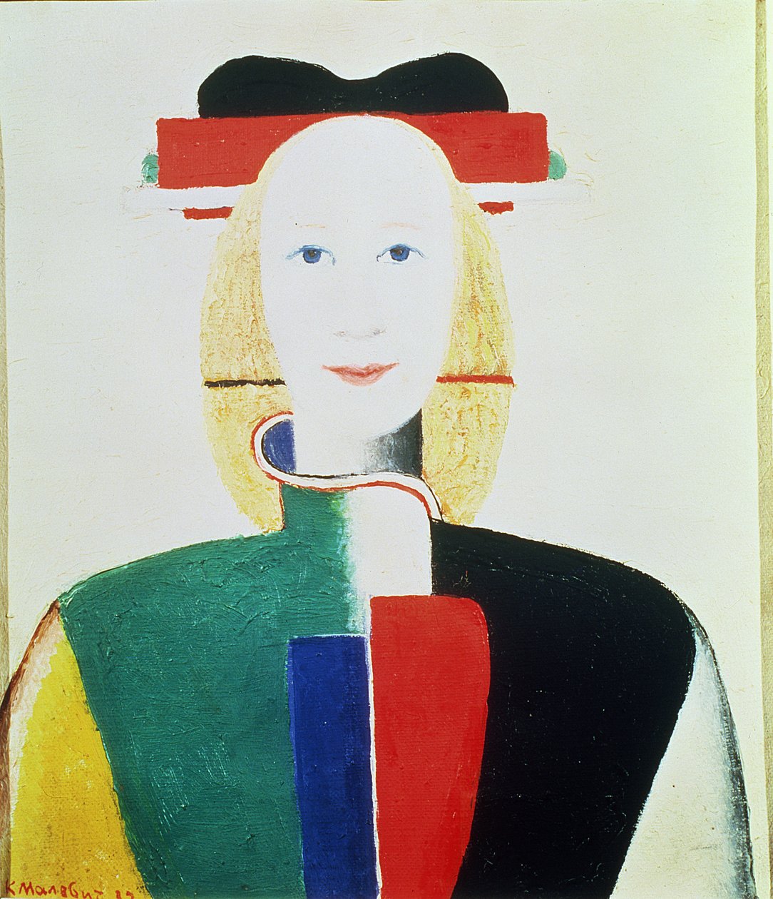 Dívka s kloboukem (olej) od Kazimir Severinovich Malevich