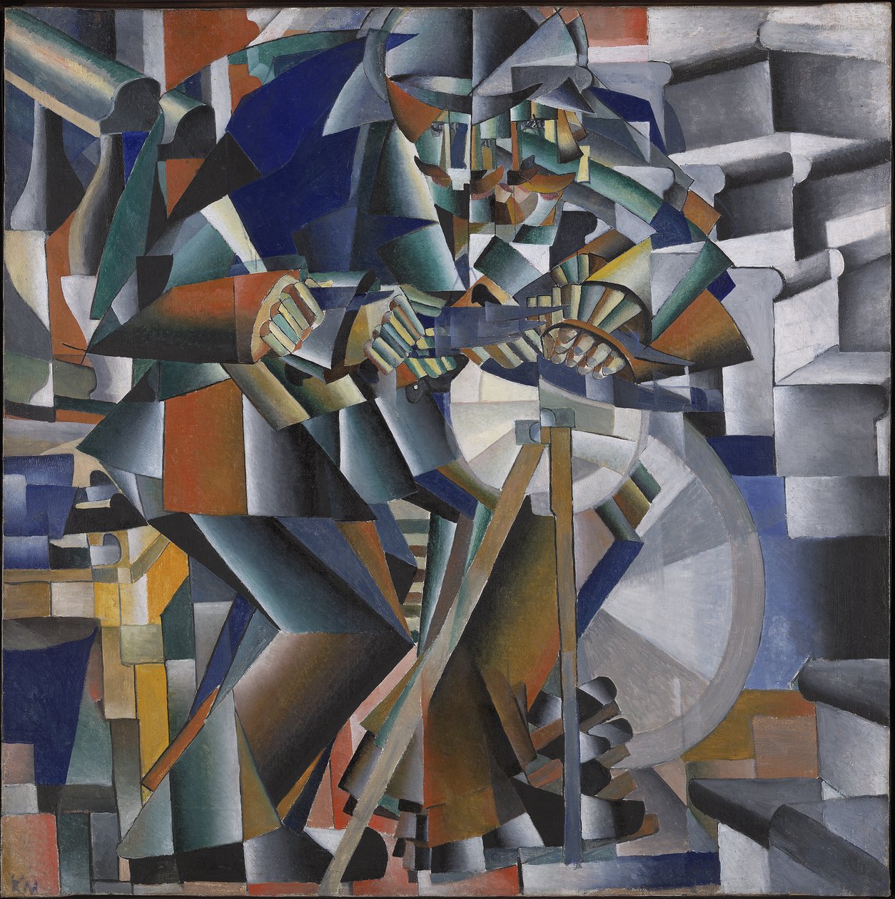 Bruska na nože aneb Princip třpytu, 1912-3 od Kazimir Severinovich Malevich
