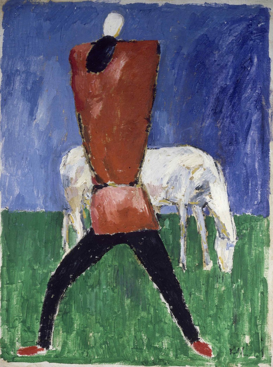 The White Horse Man and Horse, 1930-1931. od Kazimir Severinovich Malevich