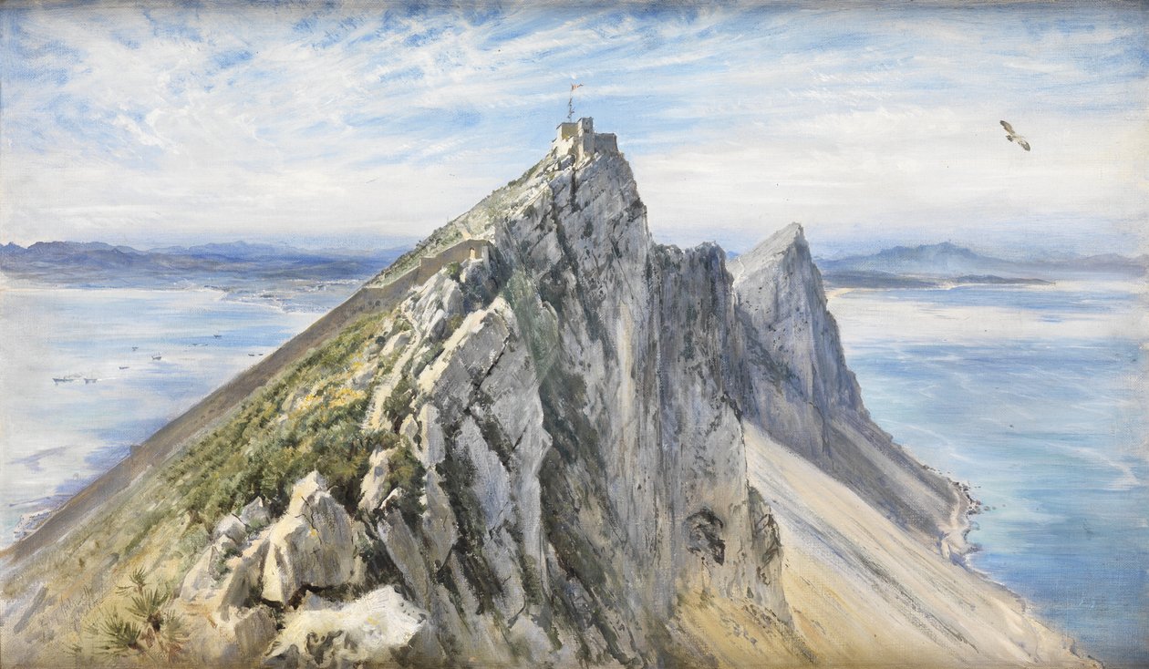 Gibraltar ze španělského pobřeží od Keeley Halswelle