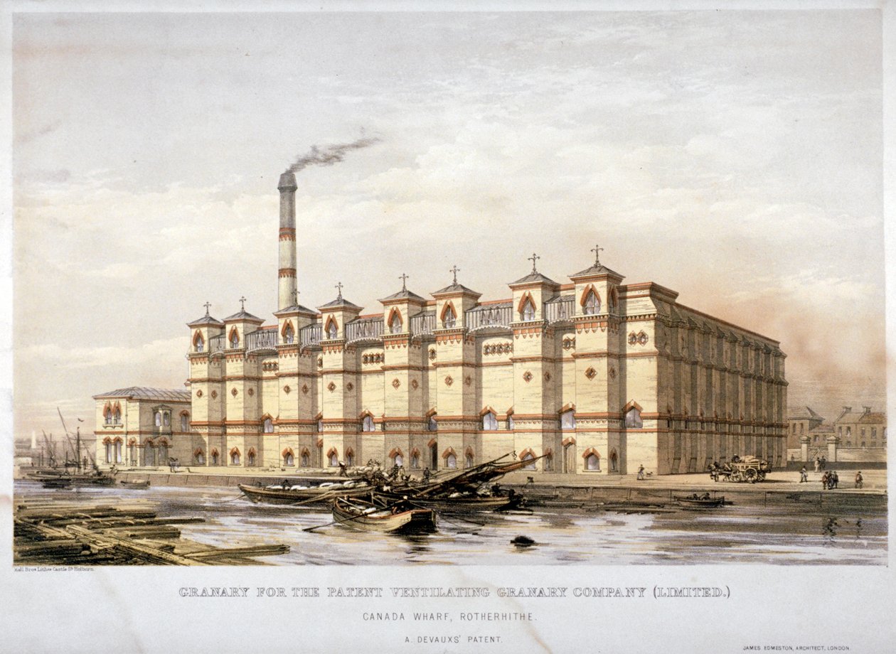 Sýpka na Canada Wharf, Rotherhithe, Londýn, c1860 od Kell Brothers