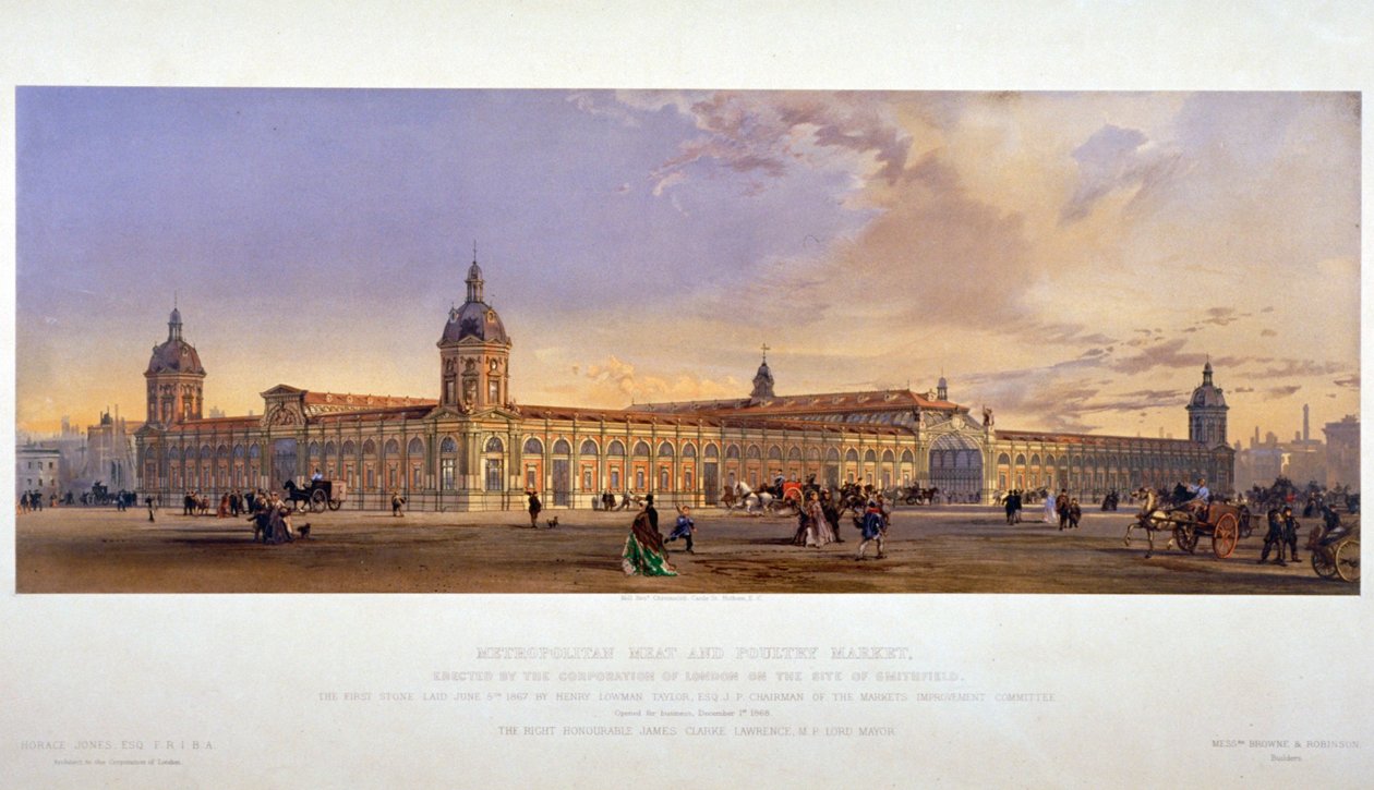 Smithfield Market, City of London, 1868. od Kell Brothers