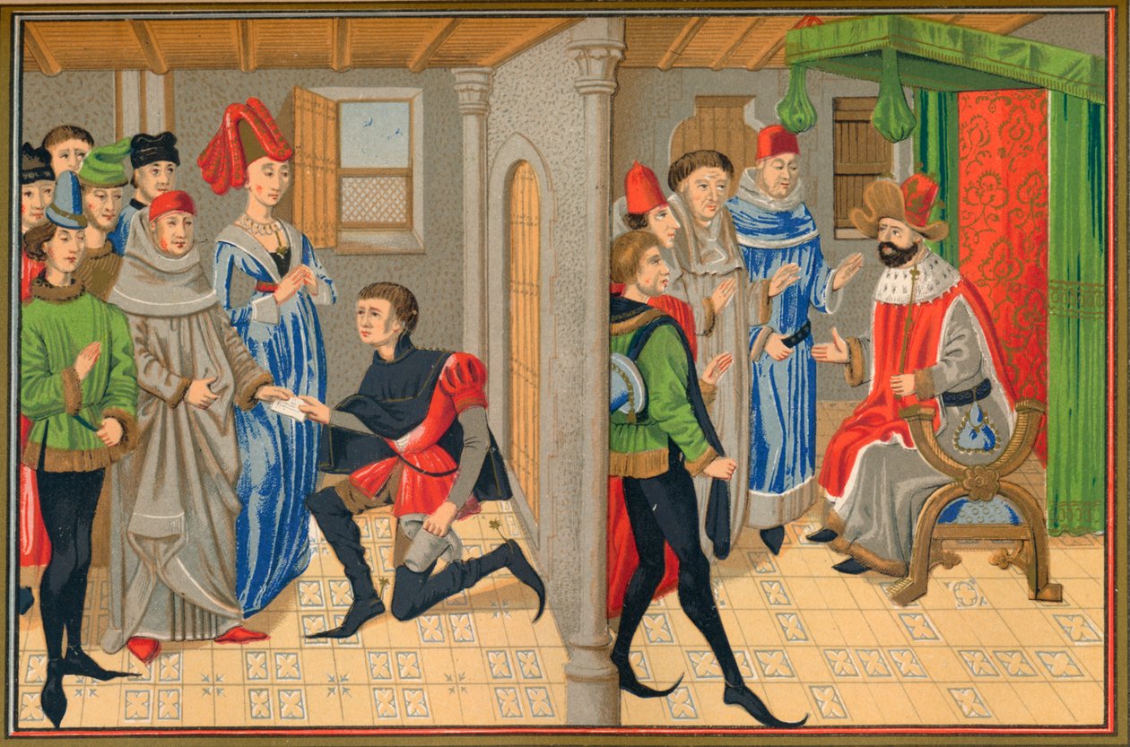 Scéna z příběhu Renaud De Montauban, 15. století, 1849. od Kellerhoven